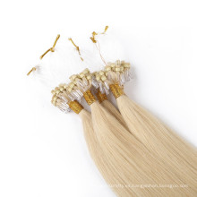 Rusia Enlace Remy Moda indio cabello humano pulgadas Comercio al por mayor Microring Loop Micro Anillo / Enlace Remy Extensiones cabello humano
